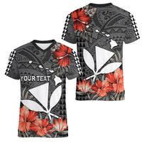 Personalised Hawaii Kanaka Maoli Women V Neck T Shirt Polynesian Vintage Vibes LT9 - Polynesian Pride