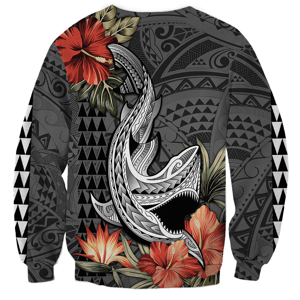 Personalised Hawaii Shark Tattoo Sweatshirt Polynesian Vintage Vibes LT9 - Polynesian Pride