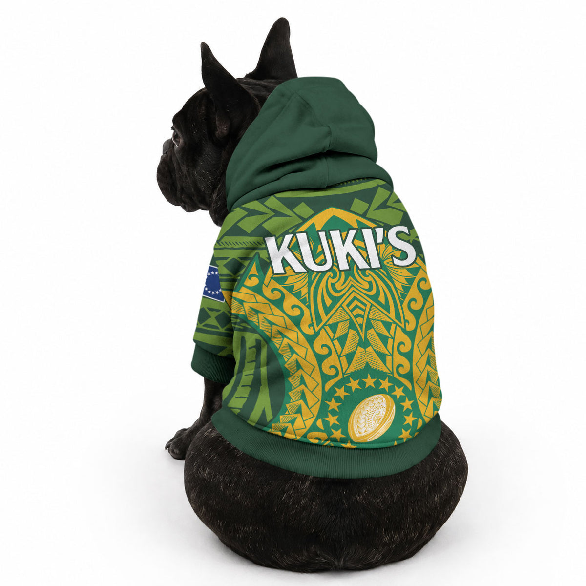 Cook Islands Rugby Pet Hoodie Kukis Athletic Style LT9 - Polynesian Pride