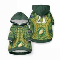 Cook Islands Rugby Custom Pet Hoodie Kukis Athletic Style LT9 Pullover Green - Polynesian Pride