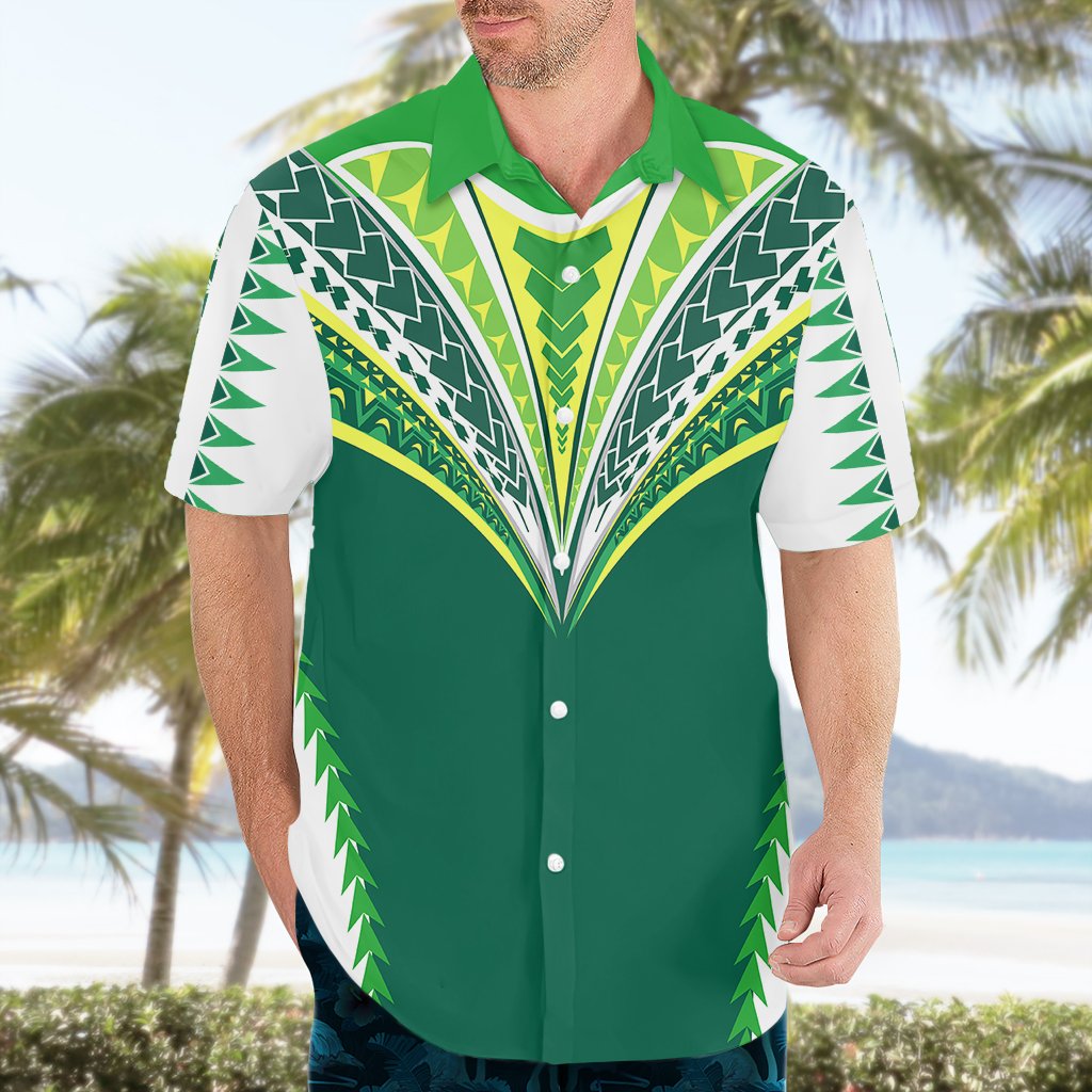 Personalised Polynesian Pride Cook Islands Rugby Hawaiian Shirt No1 LT9 - Polynesian Pride