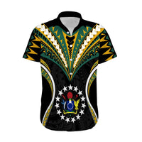 Polynesian Pride Cook Islands Hawaiian Shirt Tribal Wave Style LT9 Black - Polynesian Pride