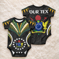 Personalised Polynesian Pride Cook Islands Baby Onesie Tribal Wave Style LT9 - Polynesian Pride