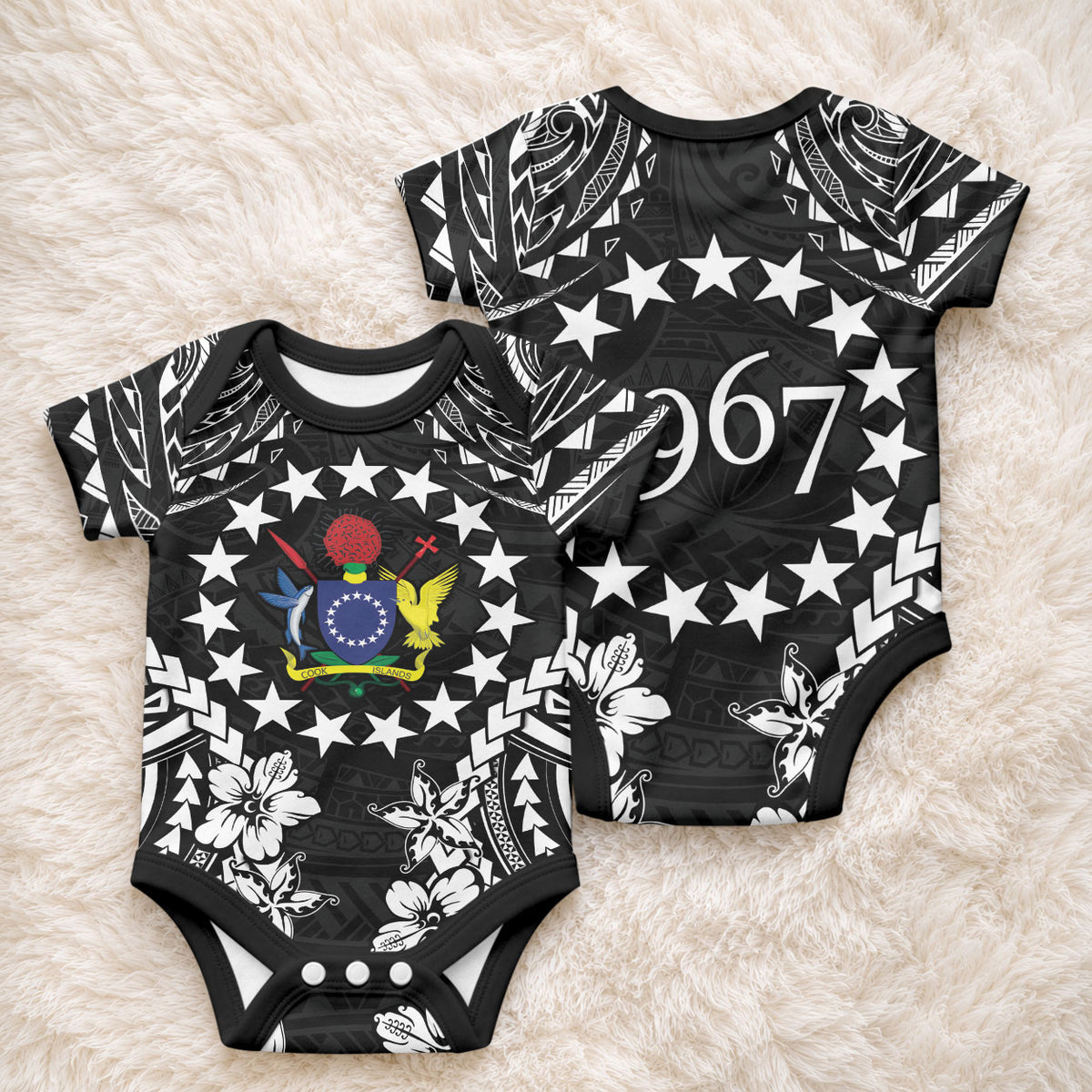 Cook Islands Ra o te Ui Ariki Est 1967 Baby Onesie LT9 - Polynesian Pride