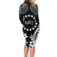 Cook Islands Ra o te Ui Ariki Est 1967 Family Matching Long Sleeve Bodycon Dress and Hawaiian Shirt LT9 - Polynesian Pride