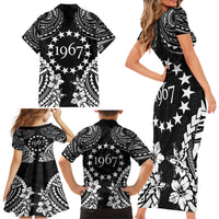 Cook Islands Ra o te Ui Ariki Est 1967 Family Matching Short Sleeve Bodycon Dress and Hawaiian Shirt LT9 - Polynesian Pride