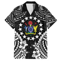 Cook Islands Ra o te Ui Ariki Est 1967 Family Matching Short Sleeve Bodycon Dress and Hawaiian Shirt LT9 Dad's Shirt - Short Sleeve Black - Polynesian Pride