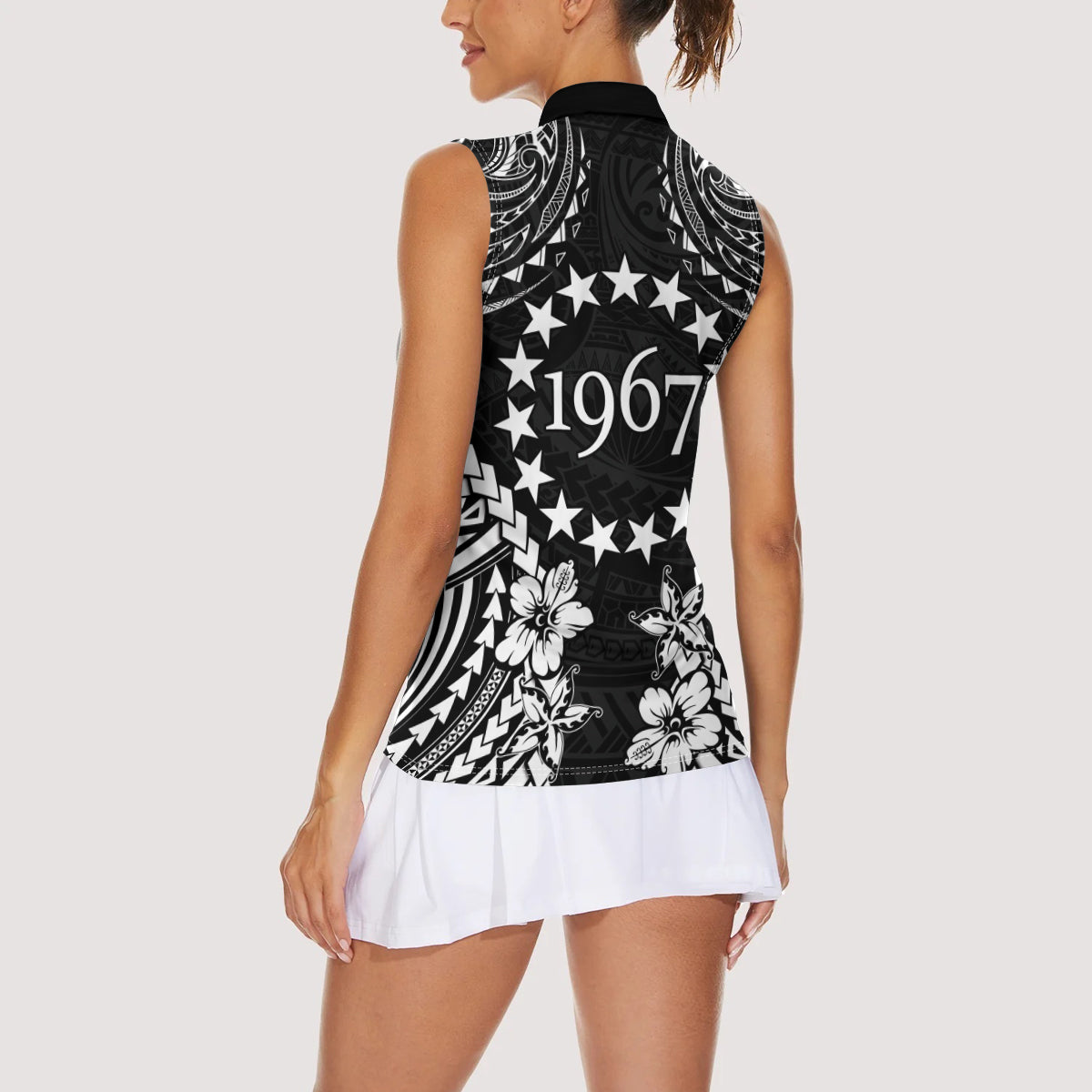 Cook Islands Ra o te Ui Ariki Est 1967 Women Sleeveless Polo Shirt
