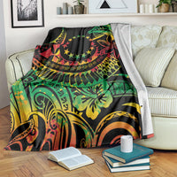Cook Islands 15 Stars Blanket Kuki Airani Polynesian Tribal Wave Tattoo