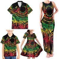 Cook Islands 15 Stars Family Matching Tank Maxi Dress and Hawaiian Shirt Kuki Airani Polynesian Tribal Wave Tattoo LT9 - Polynesian Pride