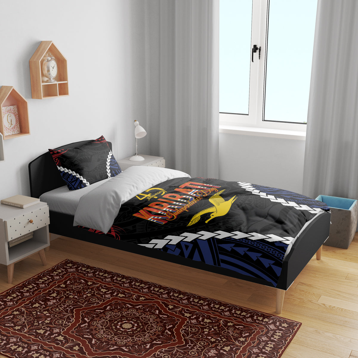Kiribati 45th Anniversary Independence Day Bedding Set Since 1979
