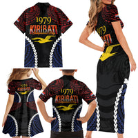 Kiribati 45th Anniversary Independence Day Family Matching Short Sleeve Bodycon Dress and Hawaiian Shirt Since 1979 LT9 - Polynesian Pride