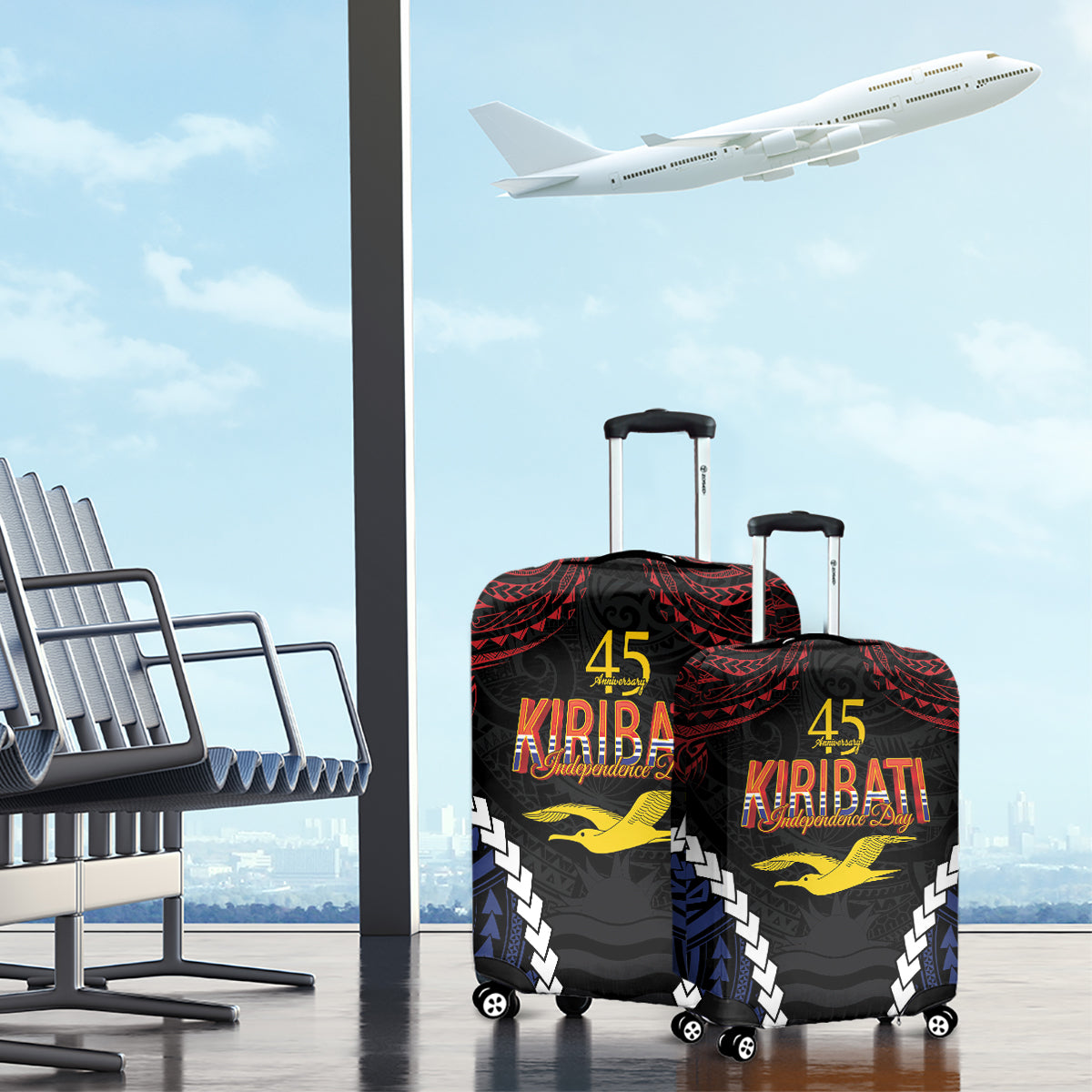 Kiribati 45th Anniversary Independence Day Luggage Cover Since 1979