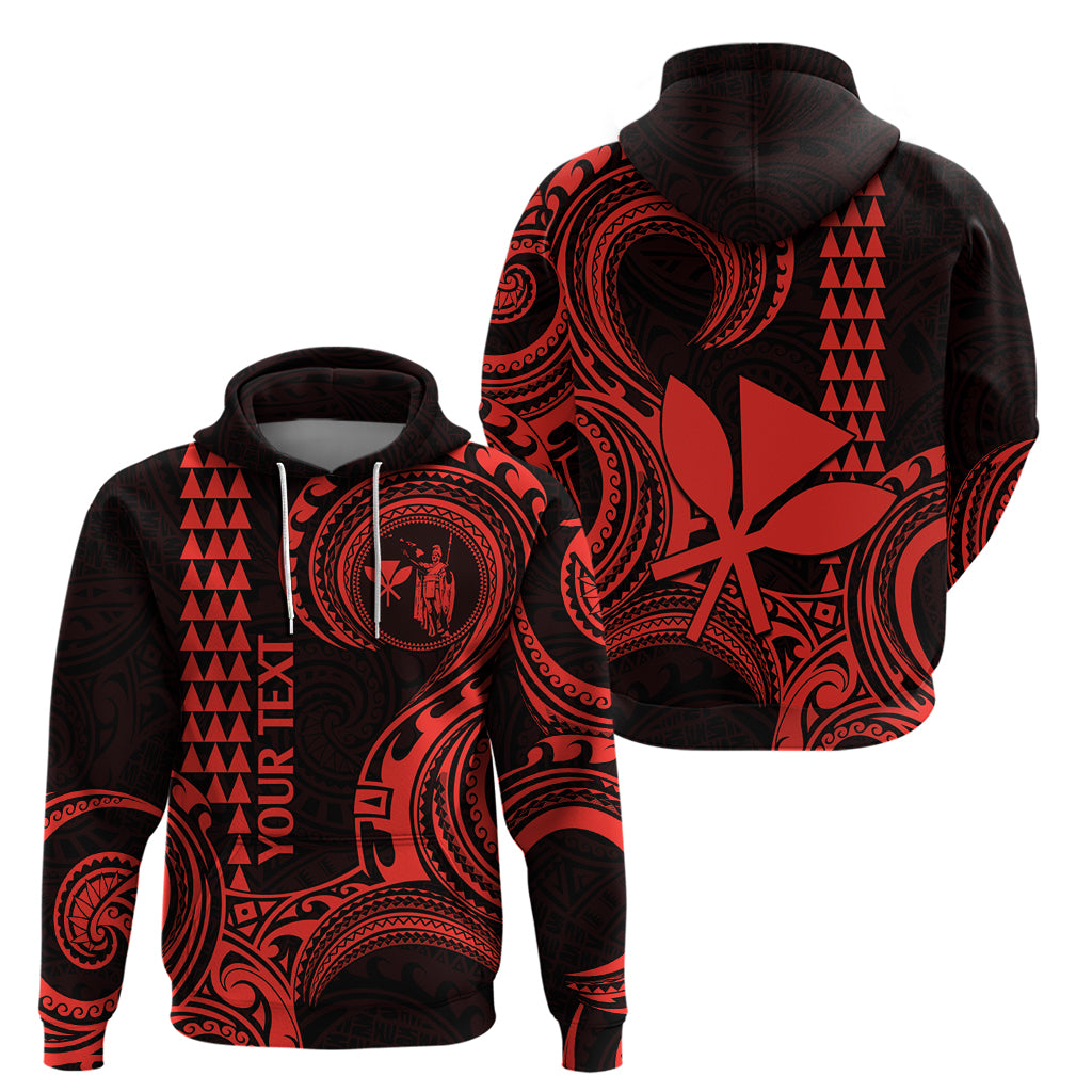 Custom King Kamehameha Day Hawaii Hoodie Paradise of the Pacific Tribal Kakau Red LT9 - Polynesian Pride