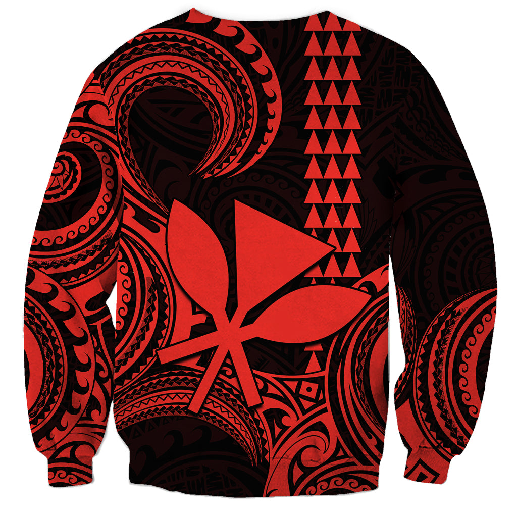 Custom King Kamehameha Day Hawaii Sweatshirt Paradise of the Pacific Tribal Kakau - Red LT9 - Polynesian Pride