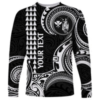 Custom King Kamehameha Day Hawaii Long Sleeve Shirt Paradise of the Pacific Tribal Kakau - White LT9 Unisex White - Polynesian Pride