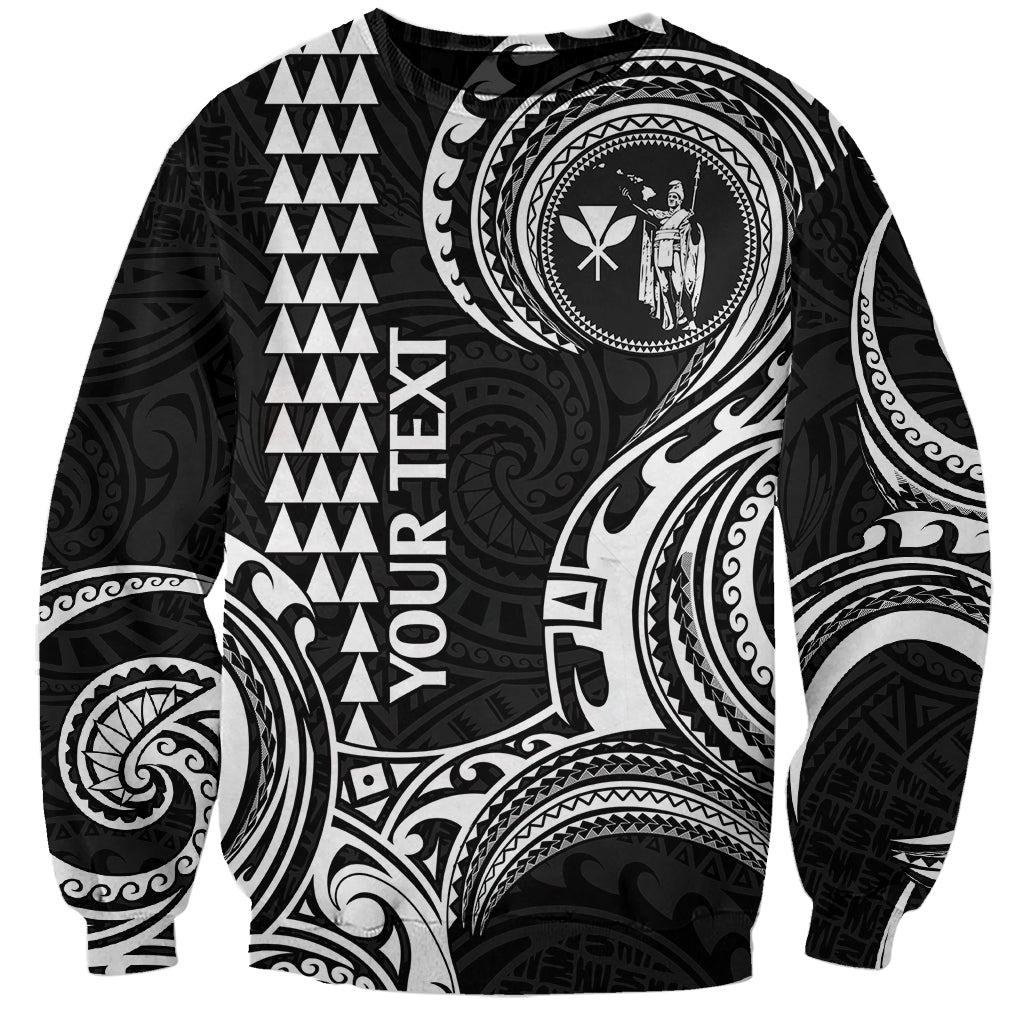 Custom King Kamehameha Day Hawaii Sweatshirt Paradise of the Pacific Tribal Kakau - White LT9 Unisex White - Polynesian Pride