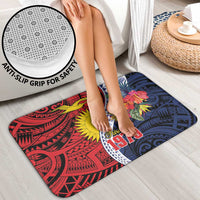 Flag of Kiribati Polynesian Pattern Bathroom Set Est 1979 With Tropical Flowers LT9 - Polynesian Pride