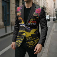 Kiribati Independence Day Personalised Blazer Gold Frigatebird with Polynesian Pattern - Polynesian Pride