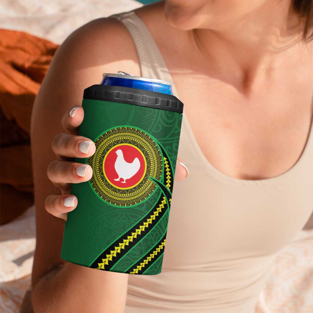 Manua Islands Polynesian Style 4 in 1 Can Cooler Tumbler