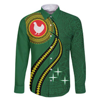 Manua Islands Polynesian Style Family Matching Long Sleeve Bodycon Dress and Hawaiian Shirt