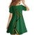 Manua Islands Polynesian Style Family Matching Off Shoulder Maxi Dress and Hawaiian Shirt