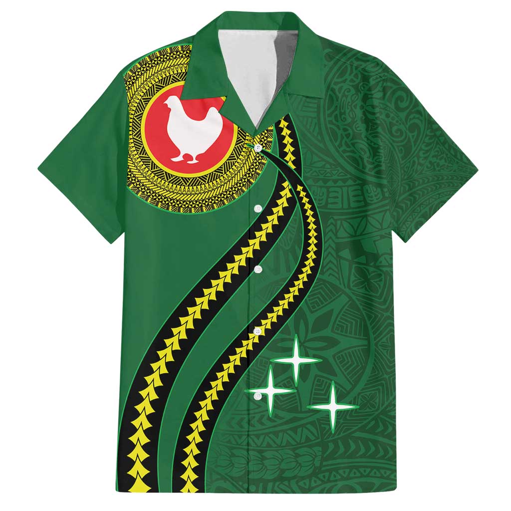 Manua Islands Polynesian Style Family Matching Off Shoulder Maxi Dress and Hawaiian Shirt
