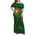 Manua Islands Polynesian Style Family Matching Off Shoulder Maxi Dress and Hawaiian Shirt