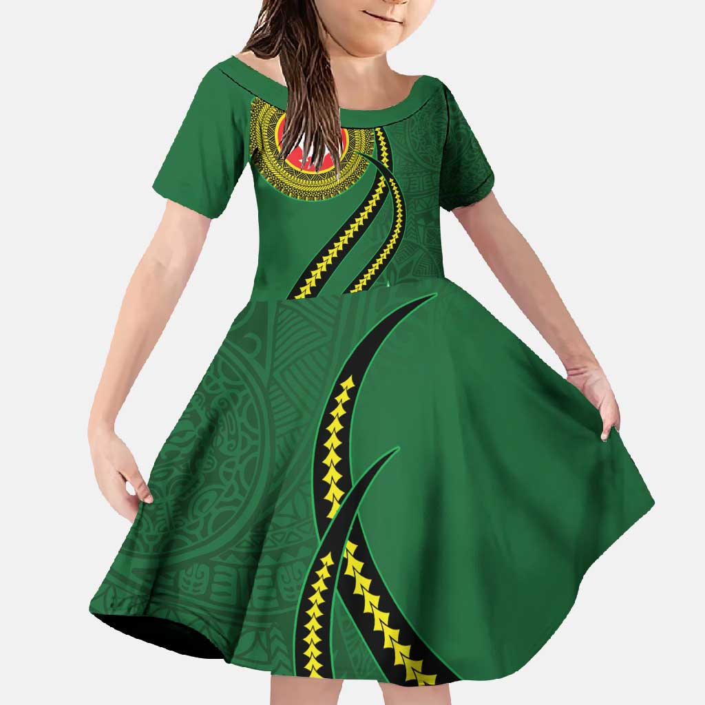 Manua Islands Polynesian Style Family Matching Summer Maxi Dress and Hawaiian Shirt