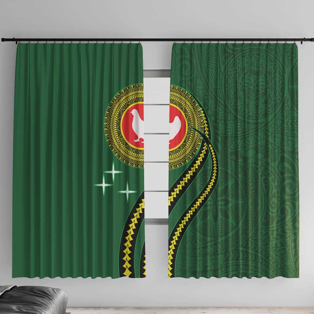 Manua Islands Polynesian Style Window Curtain
