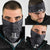 New Zealand Taiaha Maori Neck Gaiter Minimalist Silver Fern All Black LT9