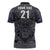 Custom New Zealand Taiaha Maori Zipper Polo Shirt Minimalist Silver Fern All Black - Polynesian Pride