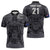 Custom New Zealand Taiaha Maori Zipper Polo Shirt Minimalist Silver Fern All Black - Polynesian Pride