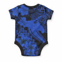 Aloha Hawaii Baby Onesie Hammerhead Shark Tattoo Polynesian Summer - Blue LT9 - Polynesian Pride