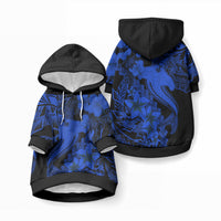 Aloha Hawaii Pet Hoodie Hammerhead Shark Tattoo Polynesian Summer - Blue LT9 Pullover Blue - Polynesian Pride