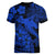 Aloha Hawaii Women V Neck T Shirt Hammerhead Shark Tattoo Polynesian Summer - Blue LT9 - Polynesian Pride