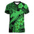 Aloha Hawaii Women V Neck T Shirt Hammerhead Shark Tattoo Polynesian Summer - Green LT9 Female Green - Polynesian Pride