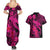 Aloha Hawaii Couples Matching Summer Maxi Dress and Hawaiian Shirt Hammerhead Shark Tattoo Polynesian Summer - Pink LT9 - Polynesian Pride