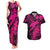 Aloha Hawaii Couples Matching Tank Maxi Dress And Hawaiian Shirt Hammerhead Shark Tattoo Polynesian Summer - Pink LT9 Pink - Polynesian Pride