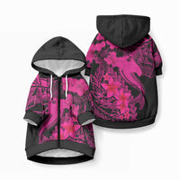 Aloha Hawaii Pet Hoodie Hammerhead Shark Tattoo Polynesian Summer - Pink LT9 Zip-up Pink - Polynesian Pride