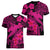 Aloha Hawaii Women V Neck T Shirt Hammerhead Shark Tattoo Polynesian Summer - Pink LT9 - Polynesian Pride