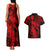 Aloha Hawaii Couples Matching Tank Maxi Dress And Hawaiian Shirt Hammerhead Shark Tattoo Polynesian Summer - Red LT9 - Polynesian Pride