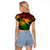 Aloha Hawaii Raglan Cropped T Shirt Hammerhead Shark Tattoo Polynesian Summer - Reggae LT9 - Polynesian Pride