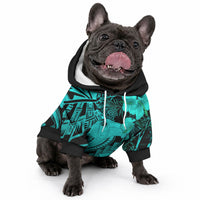 Aloha Hawaii Pet Hoodie Hammerhead Shark Tattoo Polynesian Summer - Turquoise LT9 - Polynesian Pride