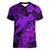 Aloha Hawaii Women V Neck T Shirt Hammerhead Shark Tattoo Polynesian Summer - Violet LT9 Female Violet - Polynesian Pride
