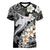 Aloha Hawaii Women V Neck T Shirt Hammerhead Shark Tattoo Polynesian Summer - White LT9 Female White - Polynesian Pride