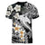 Aloha Hawaii Women V Neck T Shirt Hammerhead Shark Tattoo Polynesian Summer - White LT9 - Polynesian Pride