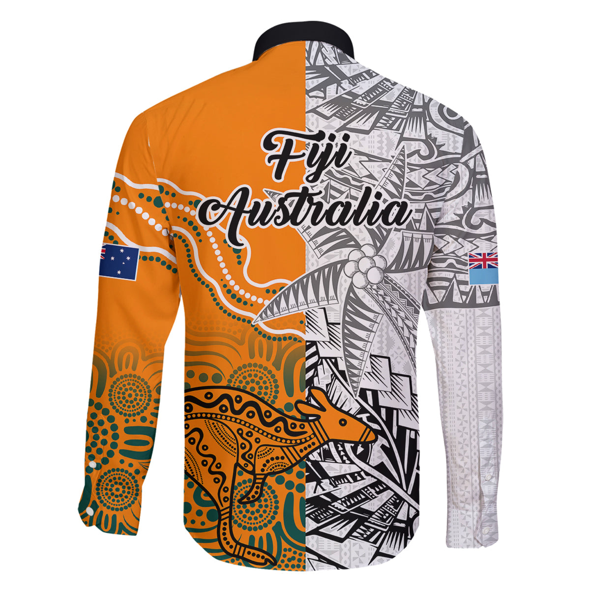 Fiji Australia Rugby Family Matching Mermaid Dress and Hawaiian Shirt World Cup 2023 Polynesia Tapa Mixed Indigenous Aboriginal LT9 - Polynesian Pride