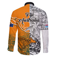 Fiji Australia Rugby Family Matching Mermaid Dress and Hawaiian Shirt World Cup 2023 Polynesia Tapa Mixed Indigenous Aboriginal LT9 - Polynesian Pride