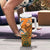 Australia-Fiji Palm and Kangaroo Tumbler With Handle Polynesia Tapa Mixed Indigenous Aboriginal